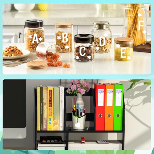 Letter Stickers 1 inch,2880 Pcs 30 Sheets Small Alphabet Stickers (White) - color: White, size: 1 Inch