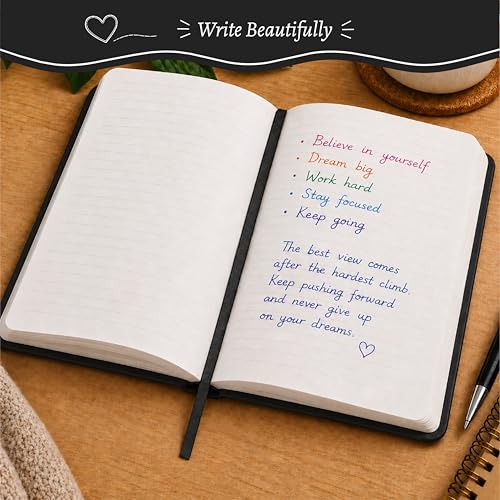 WORLD TRAVELER Eccolo Lined Journal Notebook, Flexi-Cover, Reminders, 256 Ruled Pages, Medium 5.75-x-8.25 inches - color: Reminders