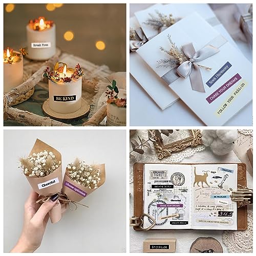 PRSTINCOL 2370 Pcs Word Stickers for Journaling,40 Sheets Quote Stickers Gold Foil Small Talk Stickers for Junk Journal Craft,Scrapbooking Supplies Making - color: Quote Stickers Book
