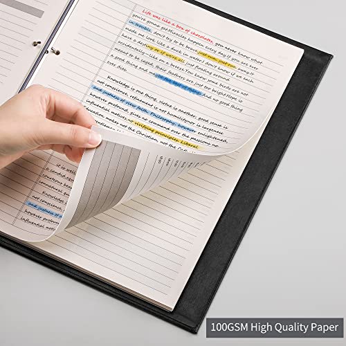 EMSHOI Undated Hourly Daily Planner, 240 Pages, A4 Size (9.2" x 12") - color: Black
