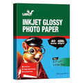 Uinkit 48lb Glossy Inkjet Photo Paper, 8.5x11, 40 Sheets, 180gsm - size: Glossy 8.5"X11"-40 sheets