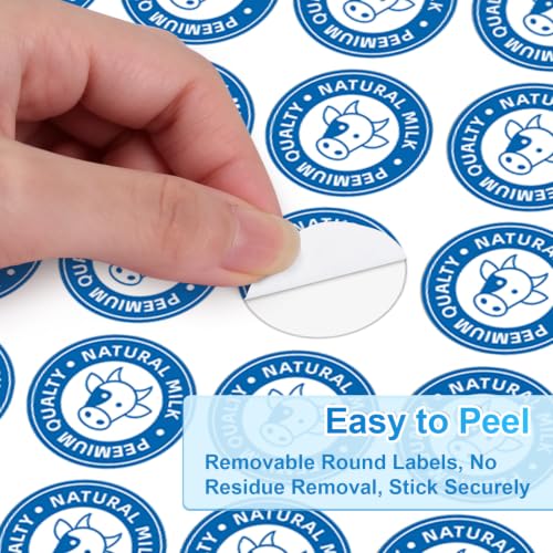 1 Inch Round Labels for Laser & Inkjet Printers, Printable Blank Circle Stickers for Thank You, Packaging & Product Labels, 1575 White Adhesive Labels (25 Sheets) with Free Template - size: 1 IN-25 Sheets(HB-C063)
