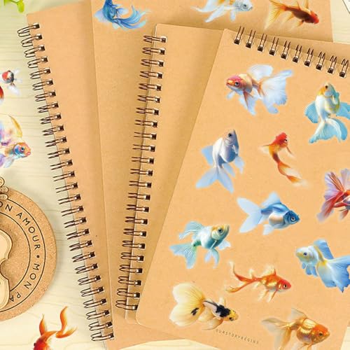 50Pcs Colorful Goldfish PET Stickers Set - style: Goldfish
