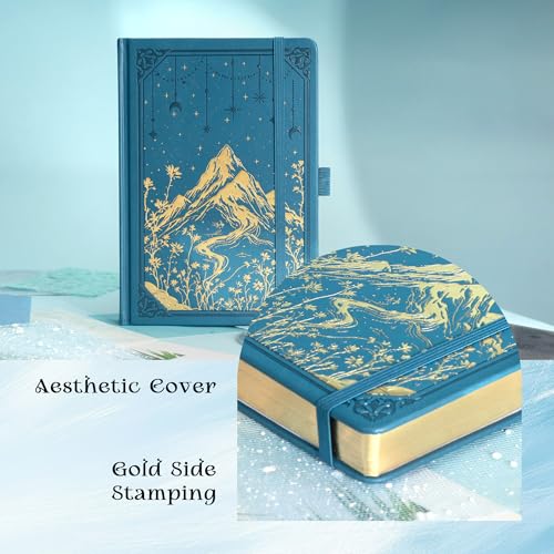 MGGAO Lined Journal Notebook for Women Men, A5 Aesthetic Notebook - color: Blue, size: Lined