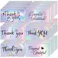 Thank You Cards Small Business, 300 Pcs Business Thank You Cards Bulk, 6 Styles Small Blank Greeting Appreciation Card, Holographic Thank You Notes for Business Customer Teacher Wedding Baby Shower - color: Thank You Cards, size: 300 PCS