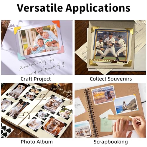 480Pcs Acid Free Photo Corners Self Adhesive, Picture Corners Stickers - color: Black