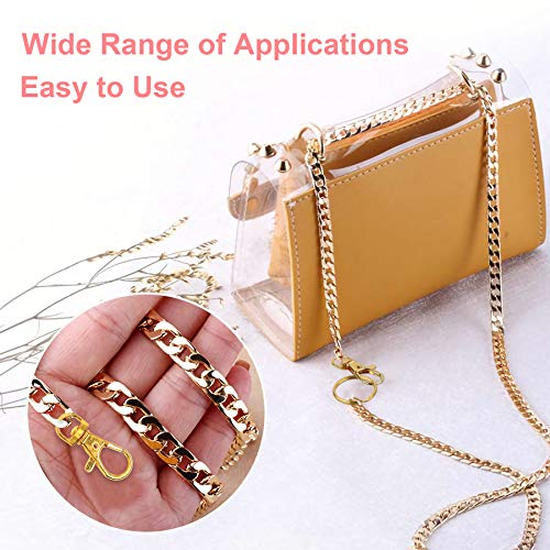 SANNIX 60pcs Gold Swivel Snap Hooks with Key Rings,Keychain Clip Hooks - color: Gold