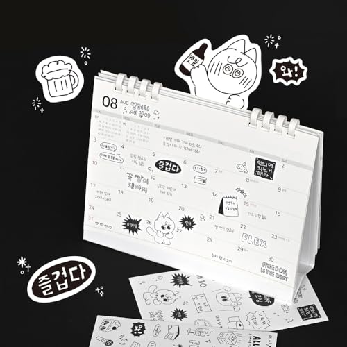Monolike Little Doodle One Day Theme Sticker 6P Set - Aesthetic Removable Stickers for Journaling, Scrapbooking, Multicolor, Size: 4.33 x 5.51 inches - color: Little Doodle One Day 6p
