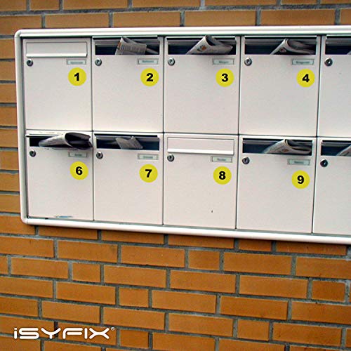 iSYFIX Yellow Consecutive Number Stickers, 1 to 100, 2 Inch, 1 Set - color: Yellow, size: 2-inch