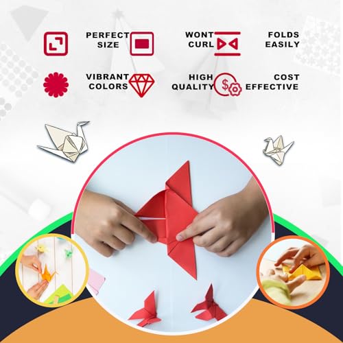 100 Sheets Origami Paper 20 Color Double Sided Origami Paper 8x8 - size: 100 Sheets / 8×8 "/ 20 Colors