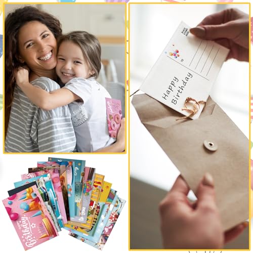 Kosiz 120 Pcs Birthday Cards Bulk 4 x 6 Inch - style: Birthday