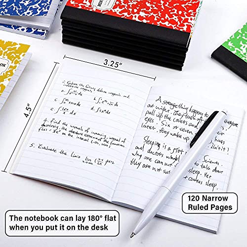 feela Composition Notebook, Mini Sized 30 Pack 5 Colors Narrow Ruled Mini Composition Books Bulk, Small Pocket Marble Cute Journal Notebooks for Kids School Home Office, Pocket Sized 4.5 x 3.25 in - color: 30 Pack 5 Solid Colors