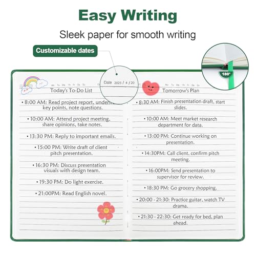SUQJOY Lined Journal Notebooks, 6 Pack 160 Pages, 5.5x 8.2-Inch Journals for Women Men, Hardcover Notebook with 100 gsm Thick Paper, A5 Size College Ruled Notebook for Writing/Travel/Work (Green-6 Pack) - color: Green, size: 6 Pack