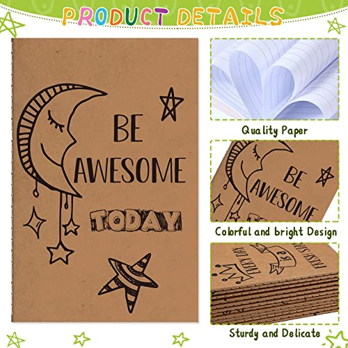 Zonon 24 Pcs Mini Notebooks, 3.2 x 5 for Back to School,Kraft Style | Small Lined Notepad, Pocket Colorful Journal, for The First Day of School Classroom Coworker Office Supplies - style: Kraft Style