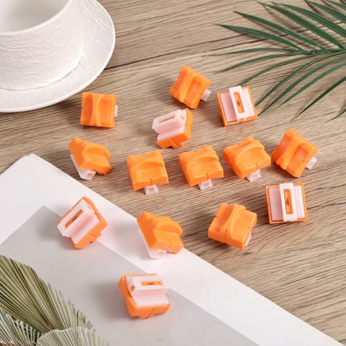 14pcs Paper Cutter Replacement Blades Compatible with Firbon, Cutting Scrapbook Easy Cut Blade Replacement with Security Safeguard Design for A4 Paper Trimmer(Orange)