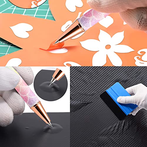 Weeding Tools for Vinyl，2 Pieces Air Release Pen Craft Vinyl Weeding Tools Stainless Steel Point Retractable Air Release Weeding Tools for Craft Weeding Essential Adhesive Vinyl (Multicolour) - size: multicolour Weeding