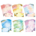 Lined Stationary Paper and Envelopes Set Floral Bird Watercolor Stationary Set with Lined Letter Writing Paper - 48 Sheets + 24 Envelopes, 8 x 11 Inch of Each Stationary Paper