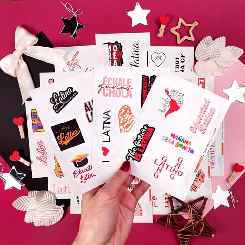 100Pcs Latina Stickers, Latino Stickers, Latin Decals for Water Bottles & Laptop - Latina Gifts Women, Gifts for Women & Men - color: Latina Stickers