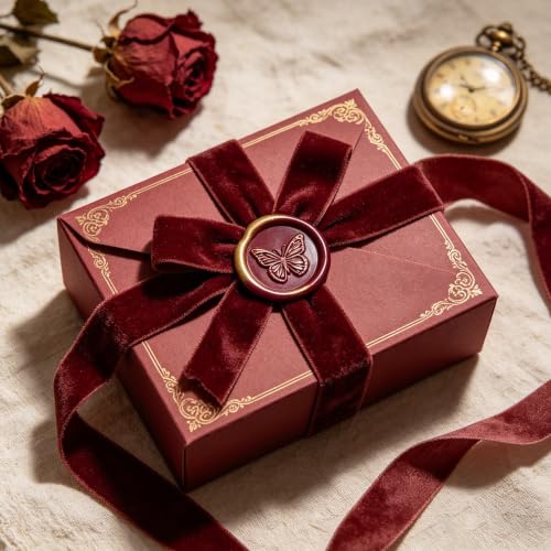 LANKIN Butterfly Wax Seal Stamp, Animal Theme; 25mm Brass Head - color: Butterfly