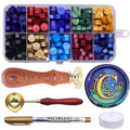 SWANGSA Initial Alphabet C Wax Seal Stamp Kit, Classic Retro Letter Sealing Stamp with 200pcs Sealing Wax Beads Kit for Wedding Invitations Cards Envelopes (C) - color: C