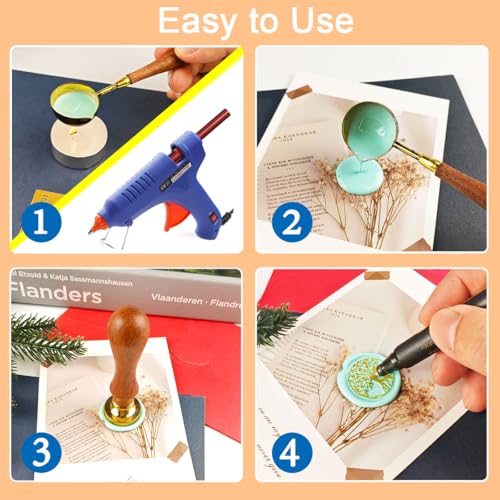 30Pcs White Wax Seal Sticks, 7mm for Mini Glue Gun Sealing - color: White