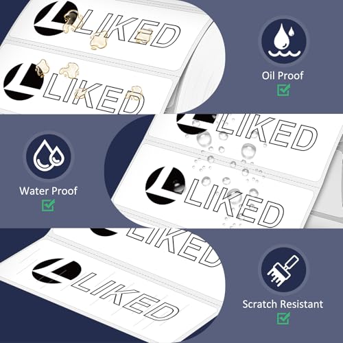 L LIKED 3" x 1" Direct Thermal Label, 16800 Barcode Shipping Labels | 12 rolls, 1400 labels/Roll, Block Old Information, Strong Adhesive, BPA Free, Compatible with Most Printers - size: 3"x1"-12 Rolls