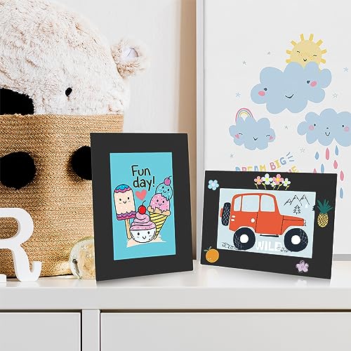 Golden State Art, Paper Picture Frames With Easel, 5X7, 25 Pack | Black, Photo Frame Cards, DIY Cardboard - color: Black, size: 25 Pack