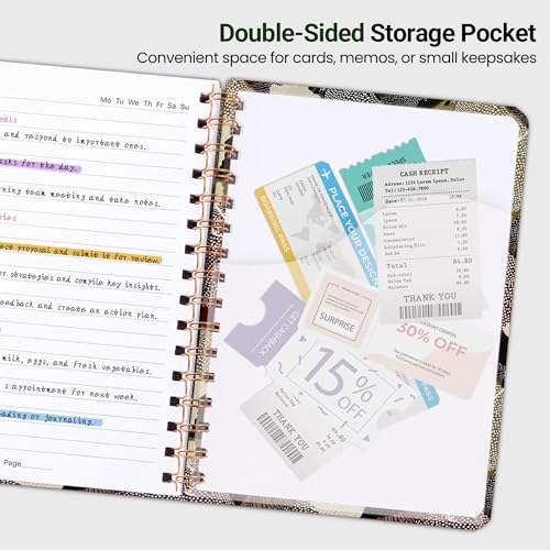 Lined Spiral Journal Notebook, A5 College Ruled Notebook for Note-Taking - color: V.Forest Cranes