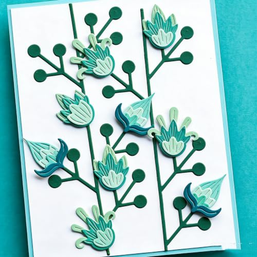 Lapoo Flowers Cutting Die for Scrapbooking - Durable Metal Cutting Die for DIY Scrapbook Photo Album Decorative Paper Card, 3D Backgrounds Frame (Silver Birch Flower 2.7 x 2.4 in) - color: Silver Birch Flower 2.7 x 2.4 in