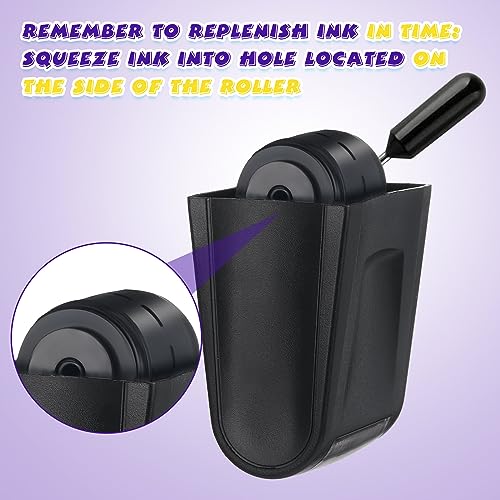 Sherr 2 Pcs Roller Stamps Classroom,2.72 X 2.44 X 1.54 Inch,Black - color: Black, size: 2.72 x 2.44 x 1.54 Inch
