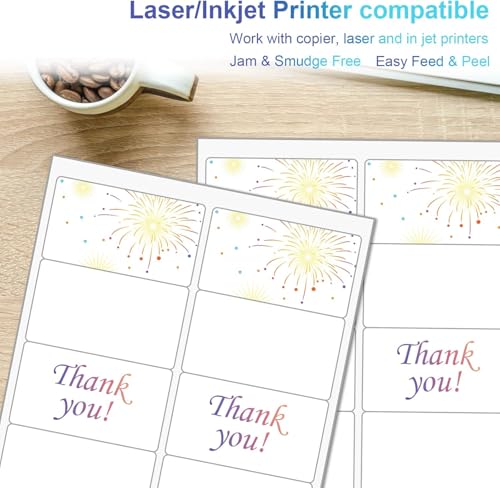 (2" x 4") Label Stickers, 500 Sheets Printable White Sticker Labels, Laser/Inkjet Printing -10 Per Page-Total 5000 Labels (5163/8163 /18163) - size: 2" x 4" (10-UP), style: 500 sheets