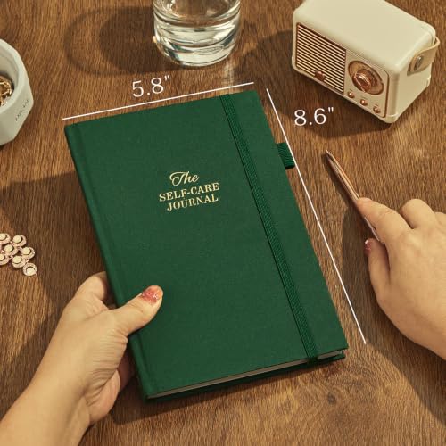 5 MINUTES A DAY Self-Care Journal, Wellness & Daily Reflection Notebook – Mental Health & Anxiety Journal for Women & Men – Self Care Planner, ADHD Planner with Mood Tracker – A5 Size (Dark Green) - color: Dark Green