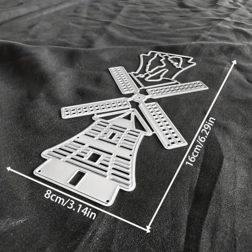 Metal Cutting Die for Scrapbooking, Tools Card Making Supplies Durable Cut Stencils for DIY Scrapbook Photo Album Decorative Paper Card (Windmill 6.3 x 3.1 in) - color: Windmill 6.3 x 3.1 in