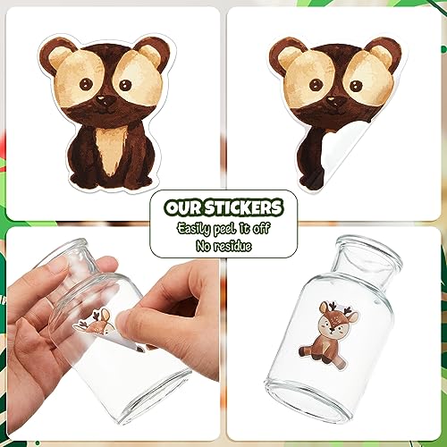 Qeeenar 500 Pcs Forest Animal Stickers Roll, Reward Decals for Kids | 8 Cute Designs, Suitable for Teacher Rewards, Classroom Party Favor, Scrapbooking Decoration, Motivational Incentive Stickers - style: Forest Animal