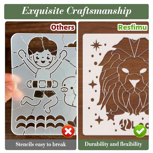 Constellation Stencils for Crafts Reusable 12Pcs Stencils(11.8X11.8 Inch) - color: Constellation