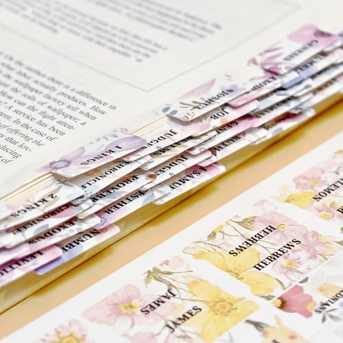 320 Pcs Bible Tabs with Christian Stickers - Laminated Large Print Book Index Tabs for Easy Navigation, Bible Study Supplies, Christian Gifts for Women - color: Bible Divider Sticker