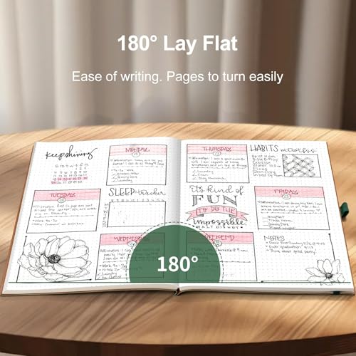 AHGXG Dotted Journal, 320 Pages, B5 (7.6'' X 10'') - color: Green, size: B5