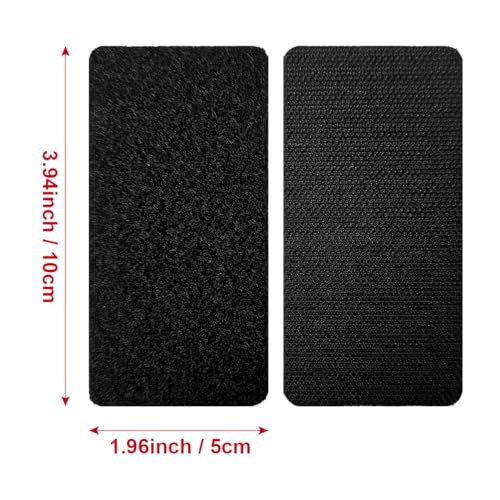 2x4 inch Hook and Loop Strips with Adhesive, Nylon Heavy Duty Hook and Loop Tape, Excellent Grip, Interlocking Tape,for Sewing, Crafting,DIY,Wall Adhesive Strips - 15 Sets - size: 15 Sets - 2 inch x 4 inch Black