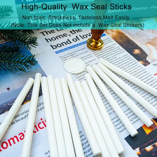 30Pcs White Wax Seal Sticks, 7mm for Mini Glue Gun Sealing - color: White