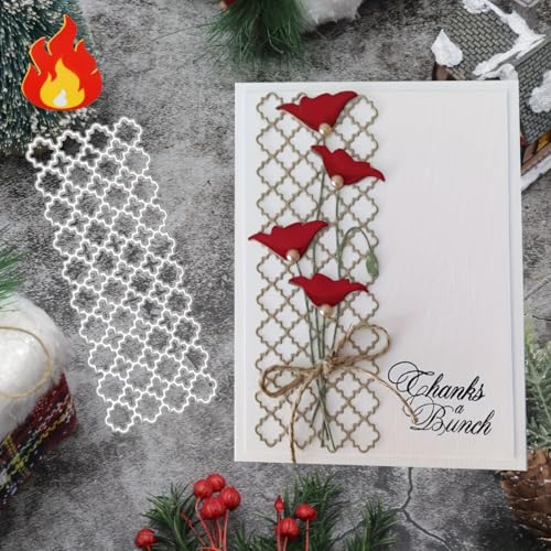 Lapoo 3D Backgrounds Frame Metal Cutting Die for Scrapbooking, New Cutting Dies DIY Album Card Making Decor Paper Craft Metal Die Cuts Party Wedding Decorations (Rectangular 5 x 2.1 in) - color: Rectangular 5 x 2.1 in
