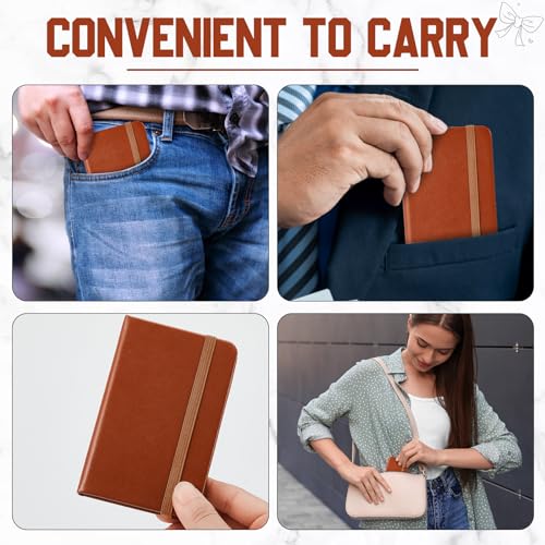 Qeeenar 10 Pcs Mini Pocket Notebook, Solid Color, Brown - color: Brown, size: Solid Color