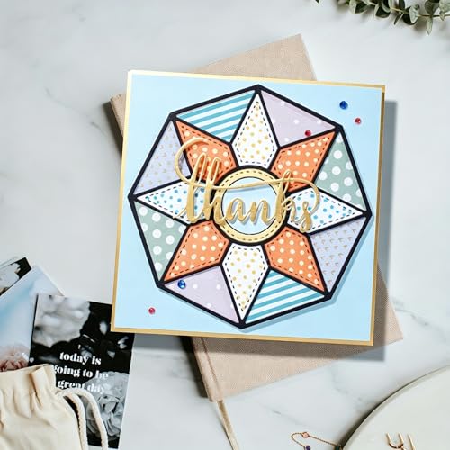 3D Backgrounds Frame Cutting Die for Scrapbooking, Metal Cuts Stencils & Crafting Die Cut New Cutting Dies DIY Album Card Making Decor Paper Craft (Metal Octagonal Frame 3.3 x 3.3 in) - color: Metal Octagonal Frame 3.3 x 3.3 in