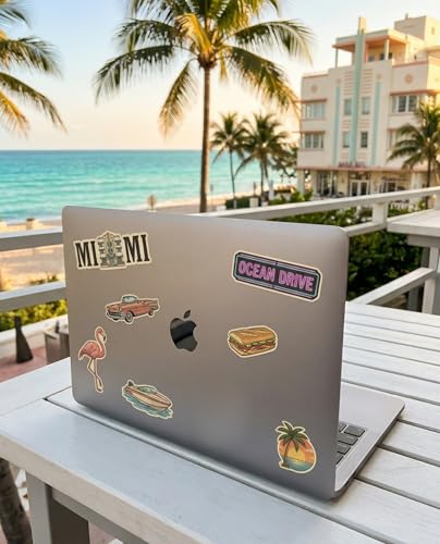 Miami Sticker Sheet, Miami Stickers for Laptop & Journal - style: Miami