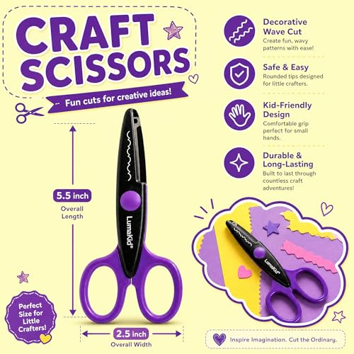 Decorative Craft Scissors Set, 8 PCS 5.5 Inch Funny Pattern Edge Scissors - size: 5.5 inch