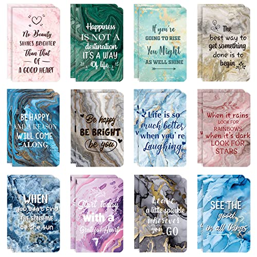 Zonon 24 Pcs Mini Notebooks, 3.2 x 5 for Back to School,Marble Style | Small Lined Notepad, Pocket Colorful Journal, for The First Day of School Classroom Coworker Office Supplies - style: Marble Style