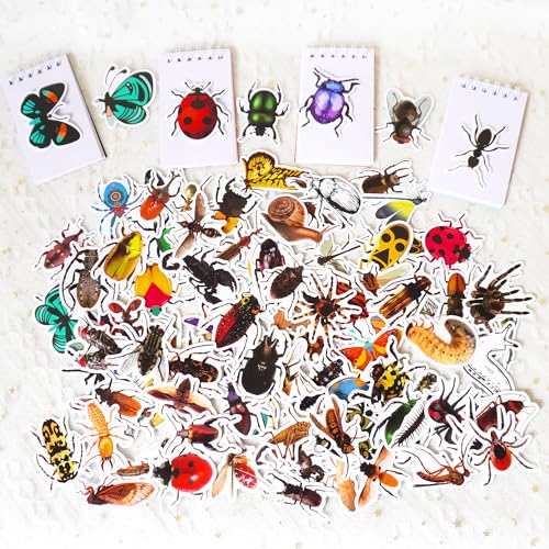 100 PCS Insect Stickers Cartoon Bug Stickers for Laptop Water Bottle Computer Refrigerator Luggage Phone Case Bicycle Teens (Insect) - style: Insect