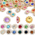 500Pcs Flower Rhinestones, Crystal Bedazzling (12mm-Gold Tone) - color: 12mm - Gold