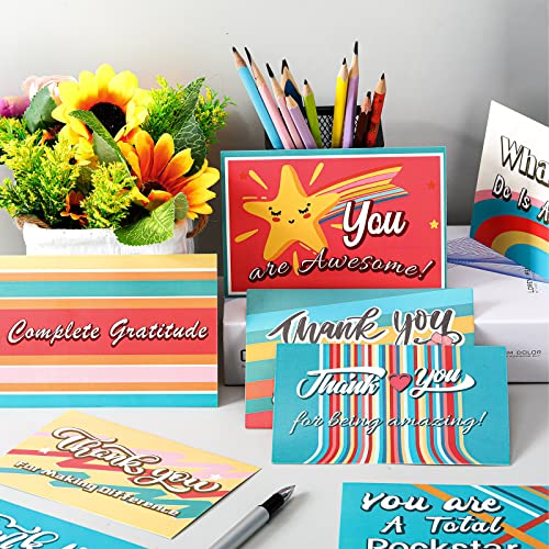 Kosiz 120 Pcs Thank You Inspirational Appreciational Postcard Cards Bulk - style: Thank You