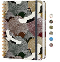 Lined Spiral Journal Notebook, A5 College Ruled Notebook for Note-Taking - color: V.Forest Cranes