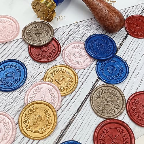 25Pcs Champagne Gold Letter B Adhesive Wax Seal Stickers, Hand-Made, No Need Seal Stamp, Tear and Use Wax Stickers for Wedding Invitations, Envelopes, Christmas Gift - color: 25pcs-champagne Gold, size: B